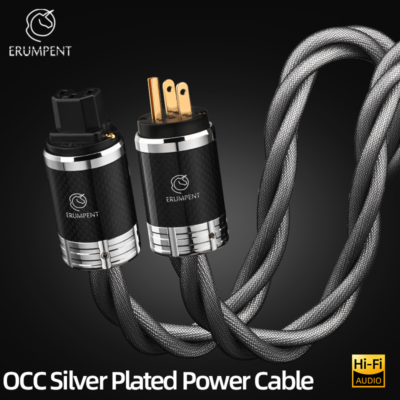 كابل الطاقة ERUMPENT HiFi OCC  - مراجعة Carbon Filter Inline وسعره